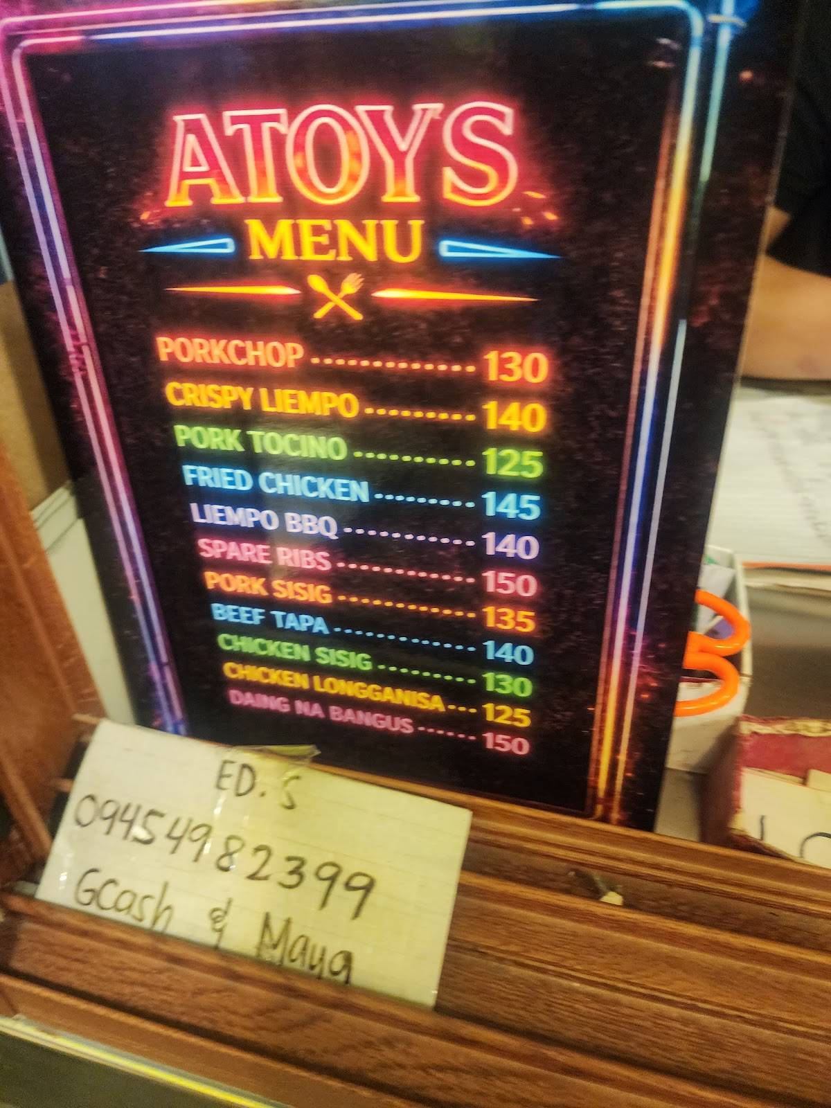 Atoy's Porkchop - South Hampton меню