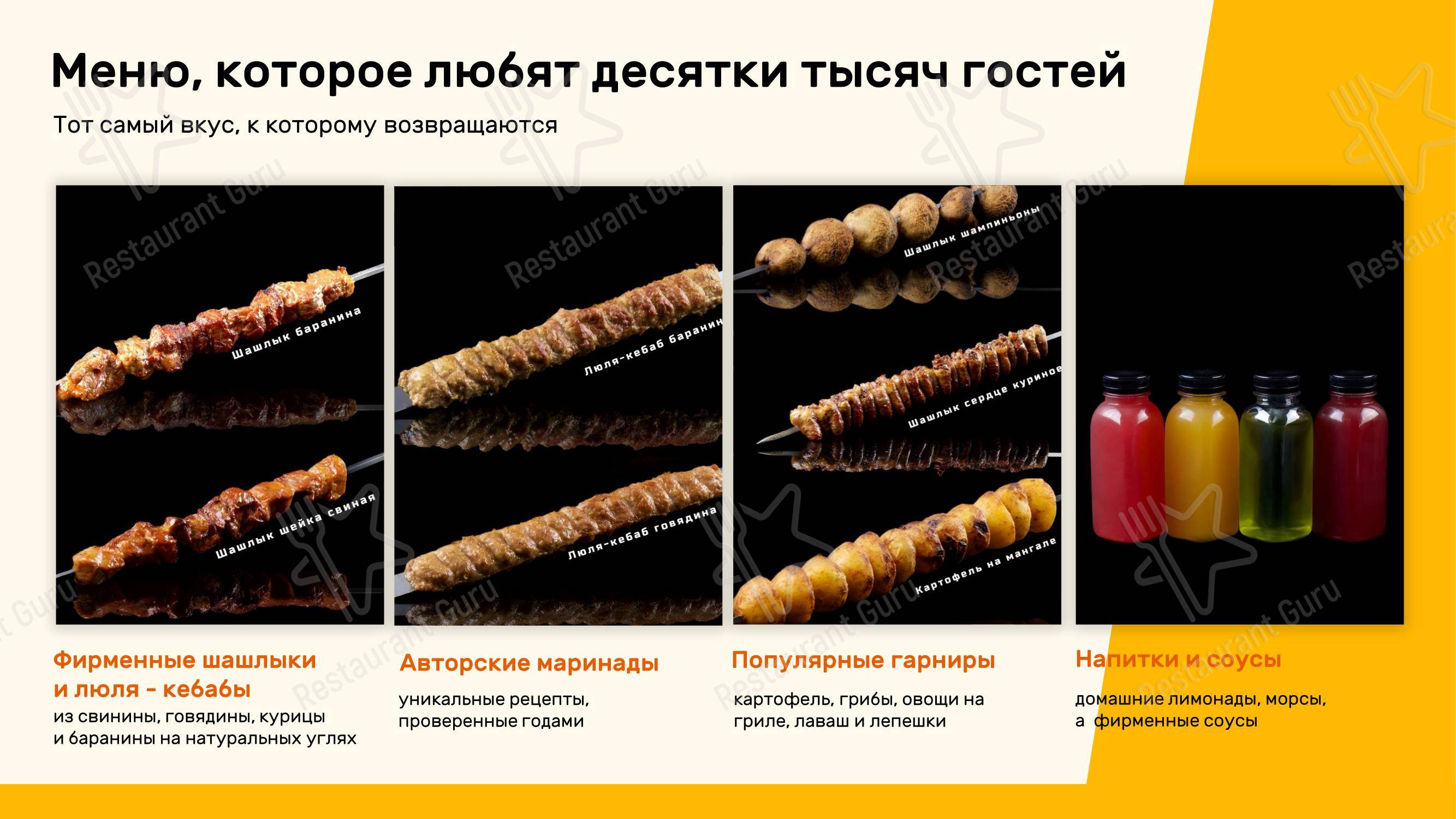 Меню ресторана BBQ - Меню