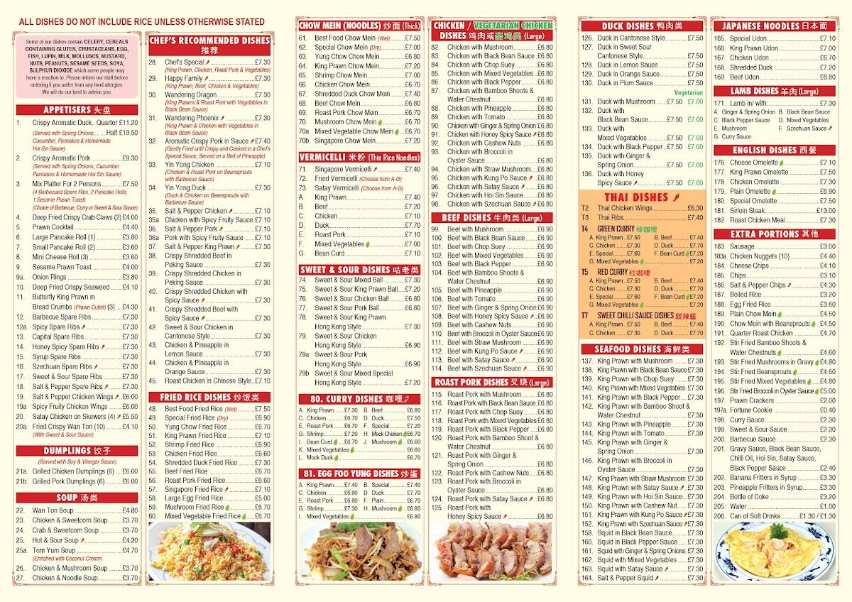 BEST FOOD Chinese And Thai Takeaway меню