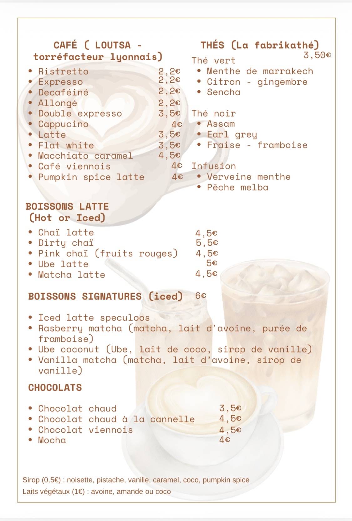 BF Brunch & Coffee меню