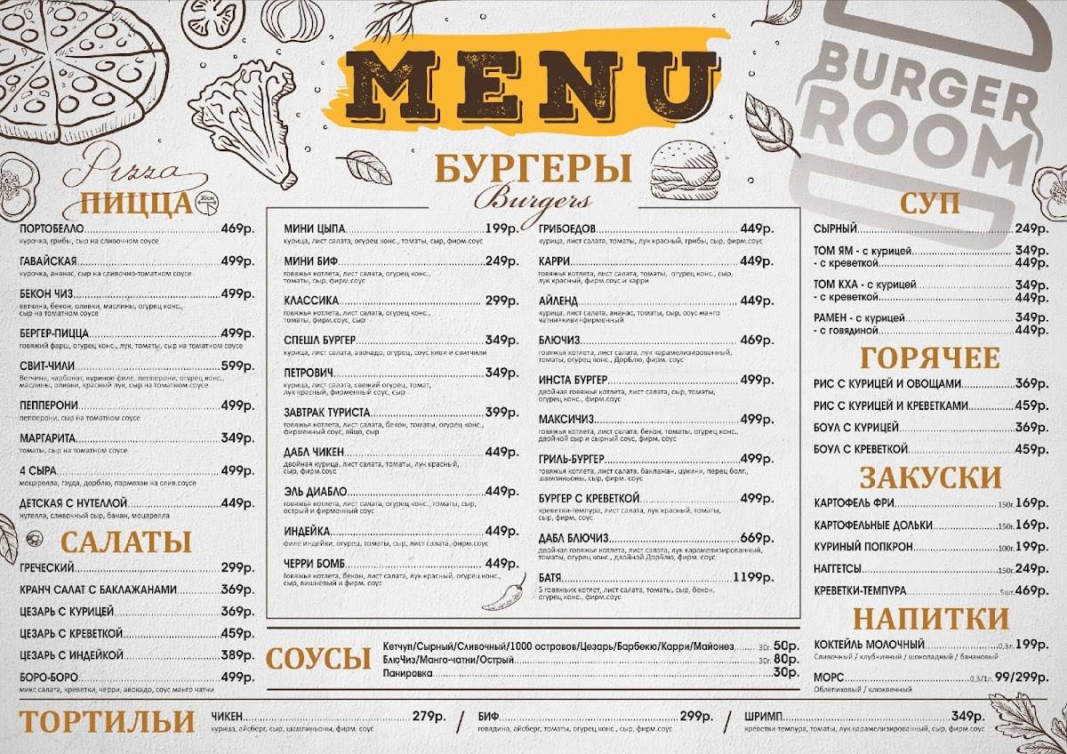 BR CAFE меню