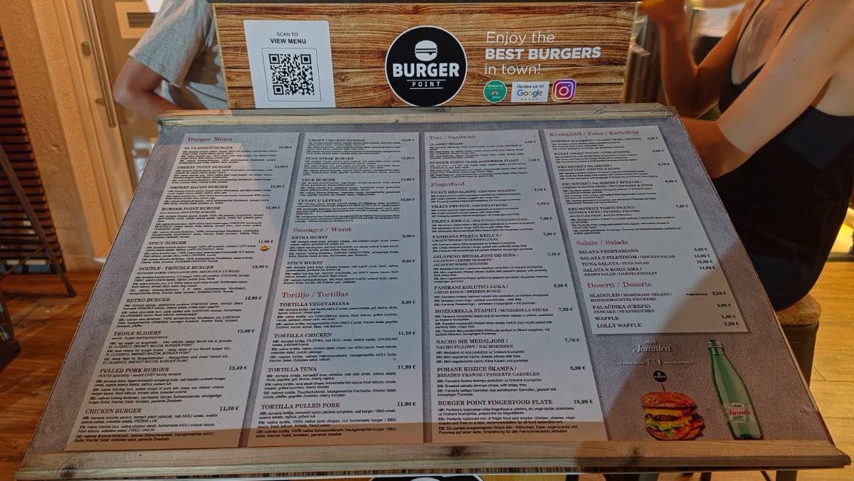 BURGER POINT меню