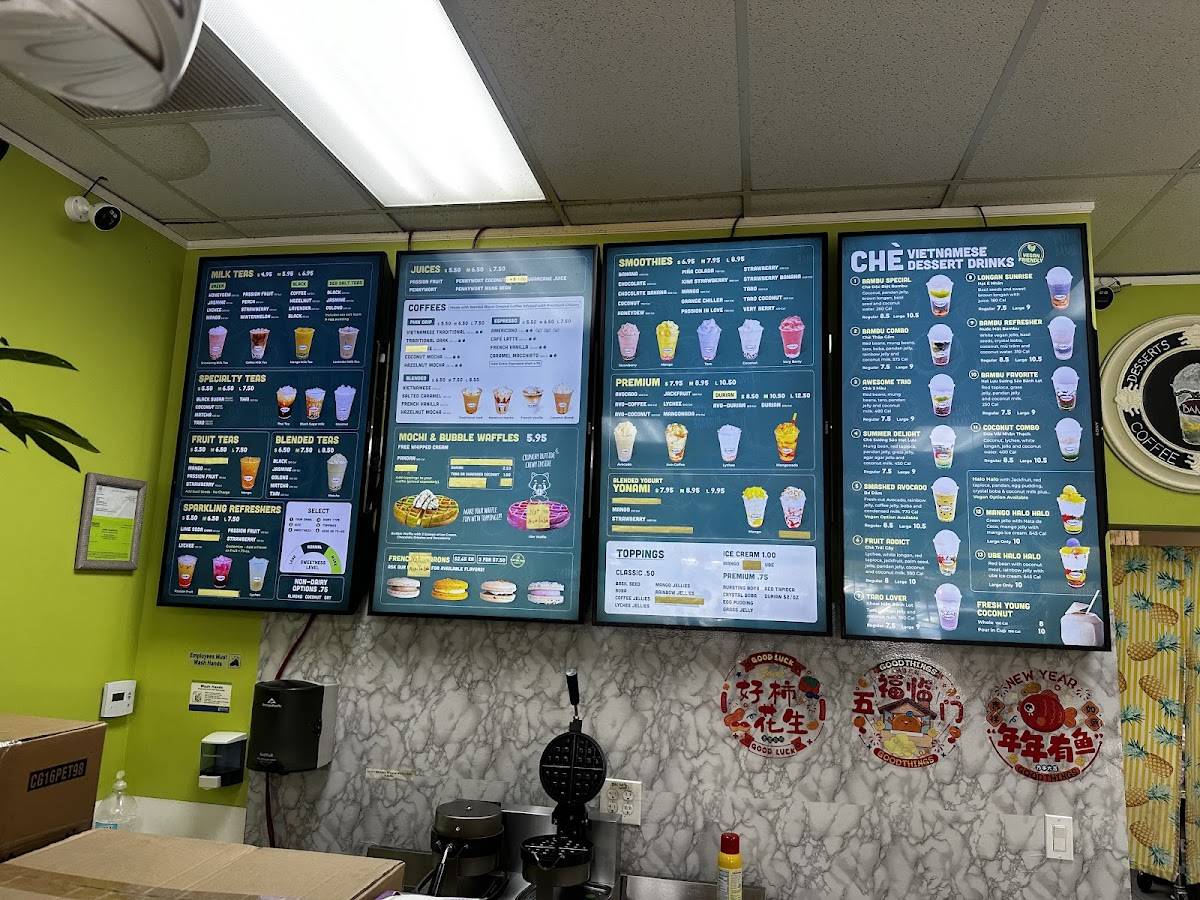 Bambū Desserts & Drinks меню