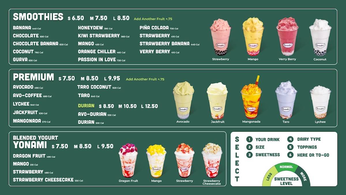 Bambu Desserts Drinks меню