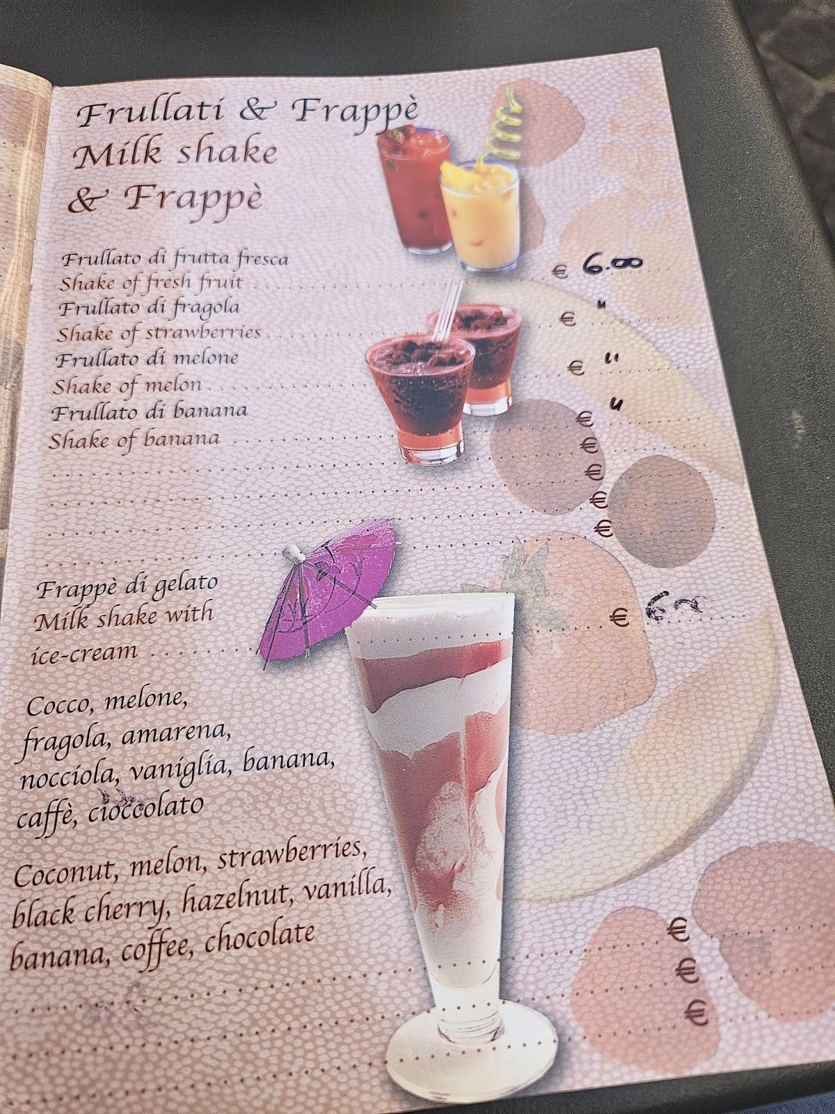 Bar Gambero меню