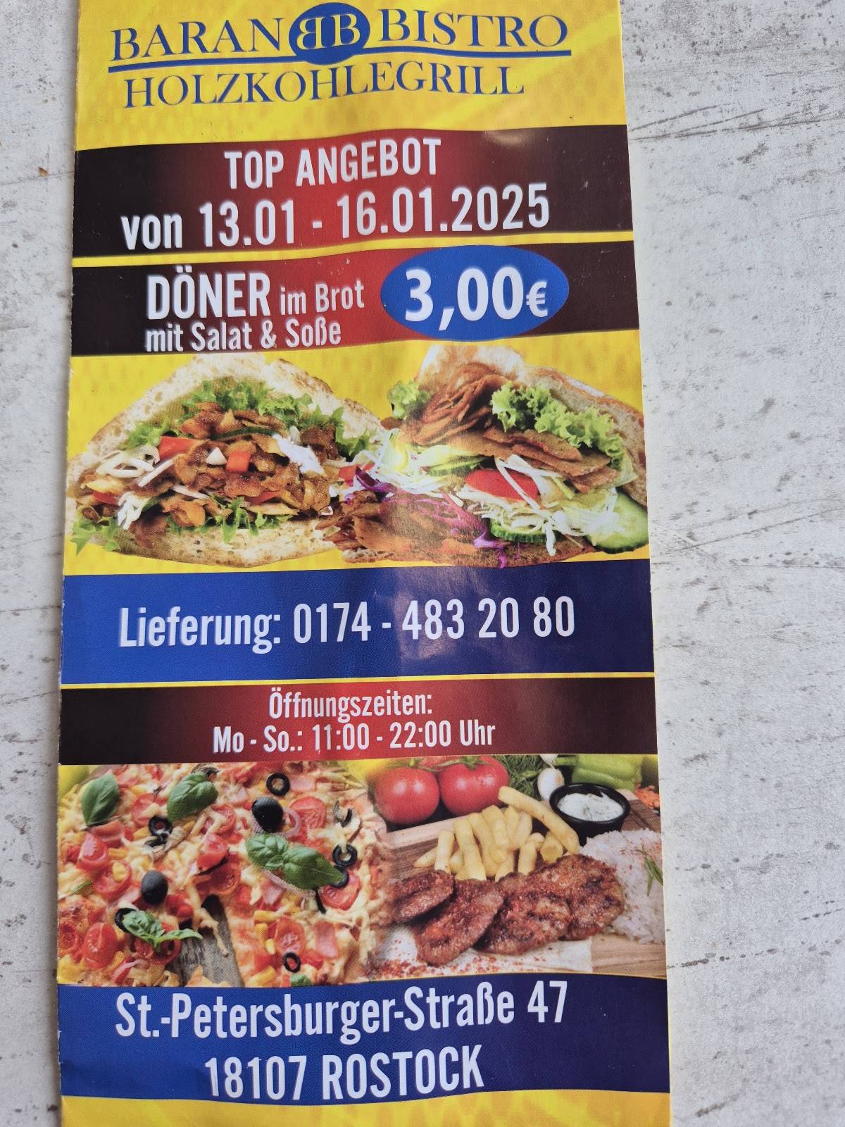 Baran Bistro меню