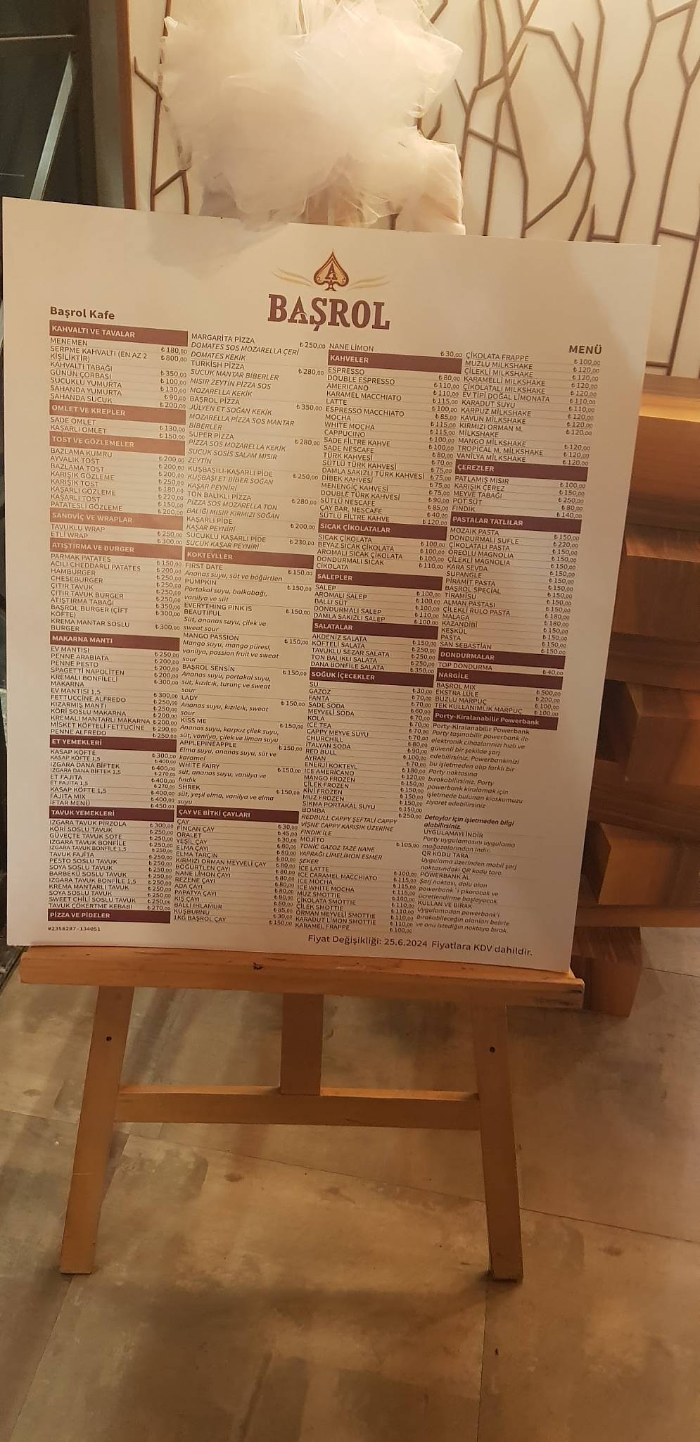 Başrol меню