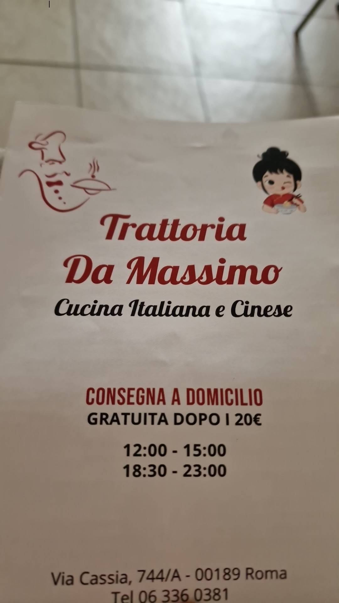 Bastoncini d'Oro Ristorante меню