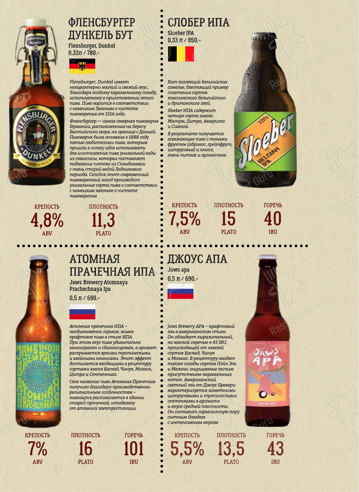 Меню ресторана Beerократия - Детское