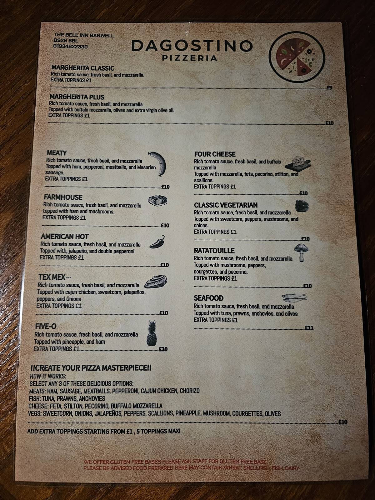 Bell Inn меню