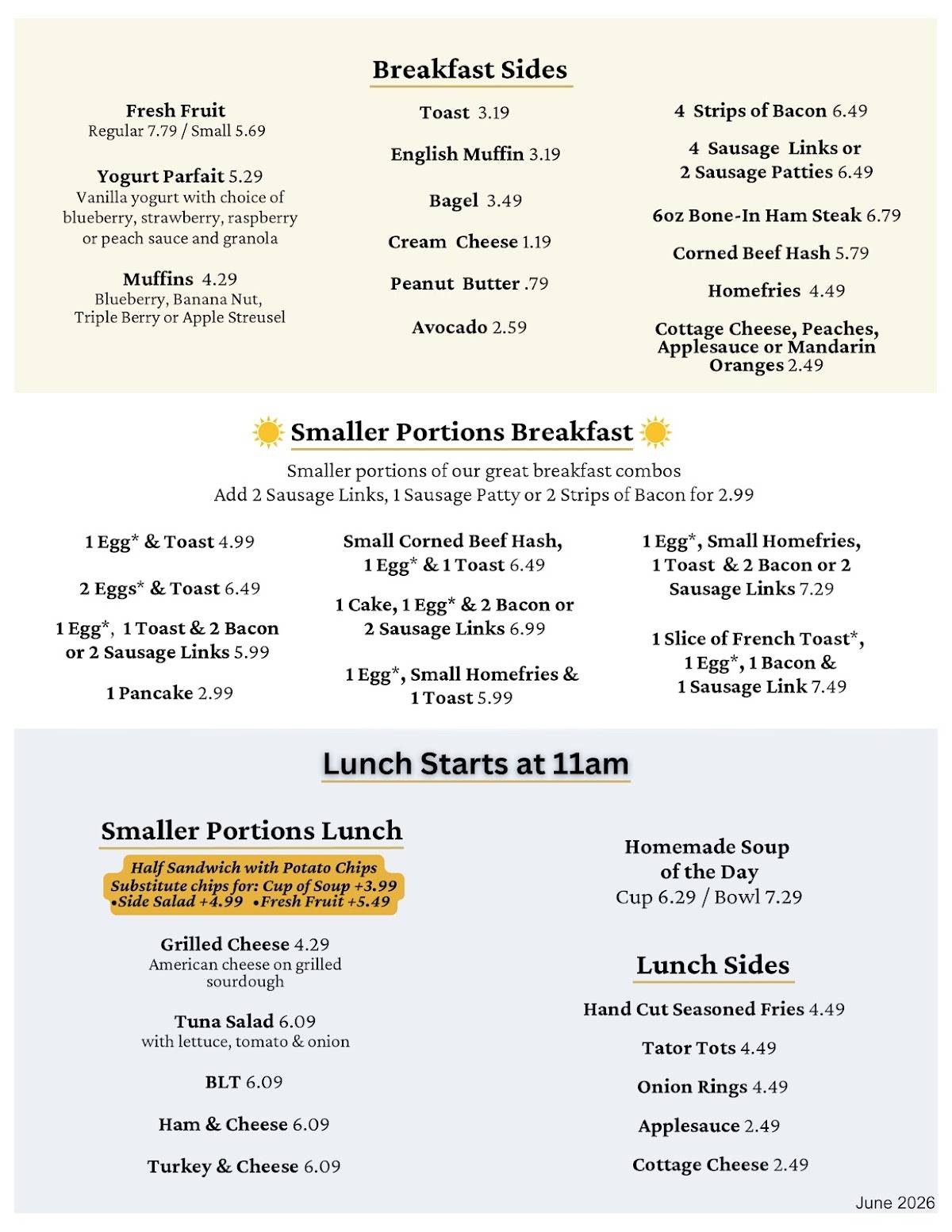 Bemus Point Inn Restaurant меню