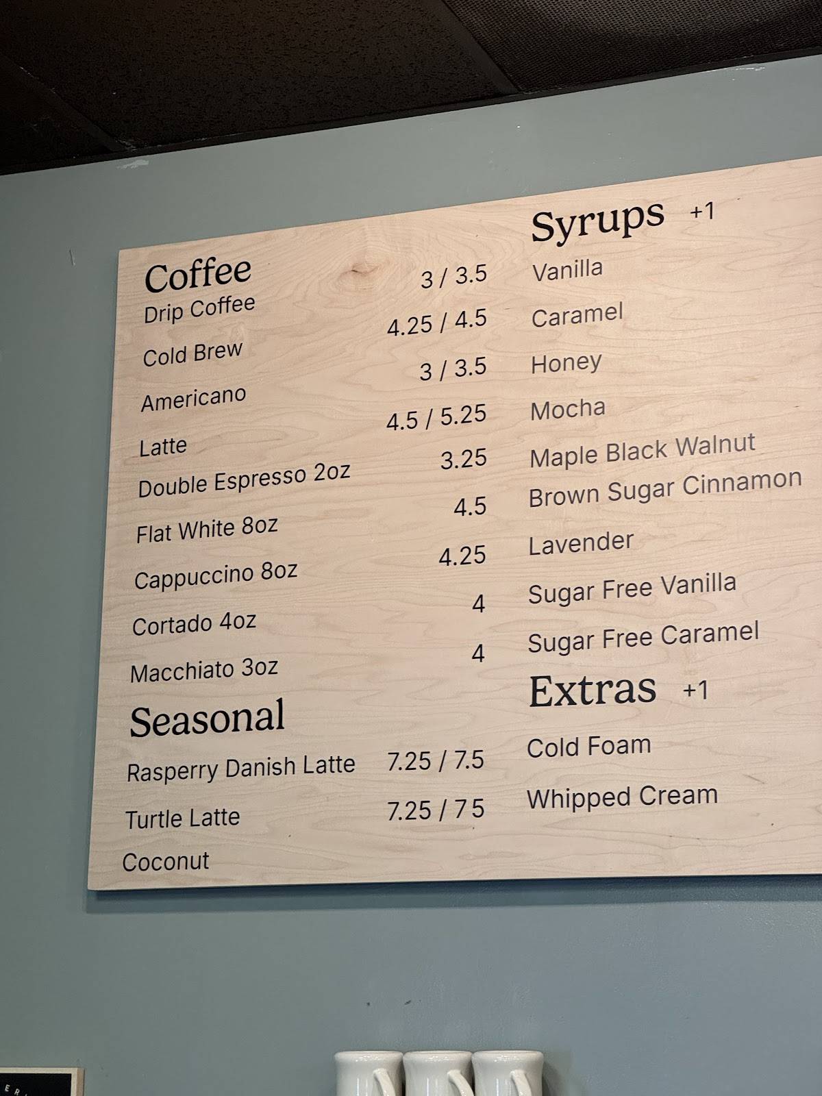 Beow's Coffee & Cafe меню