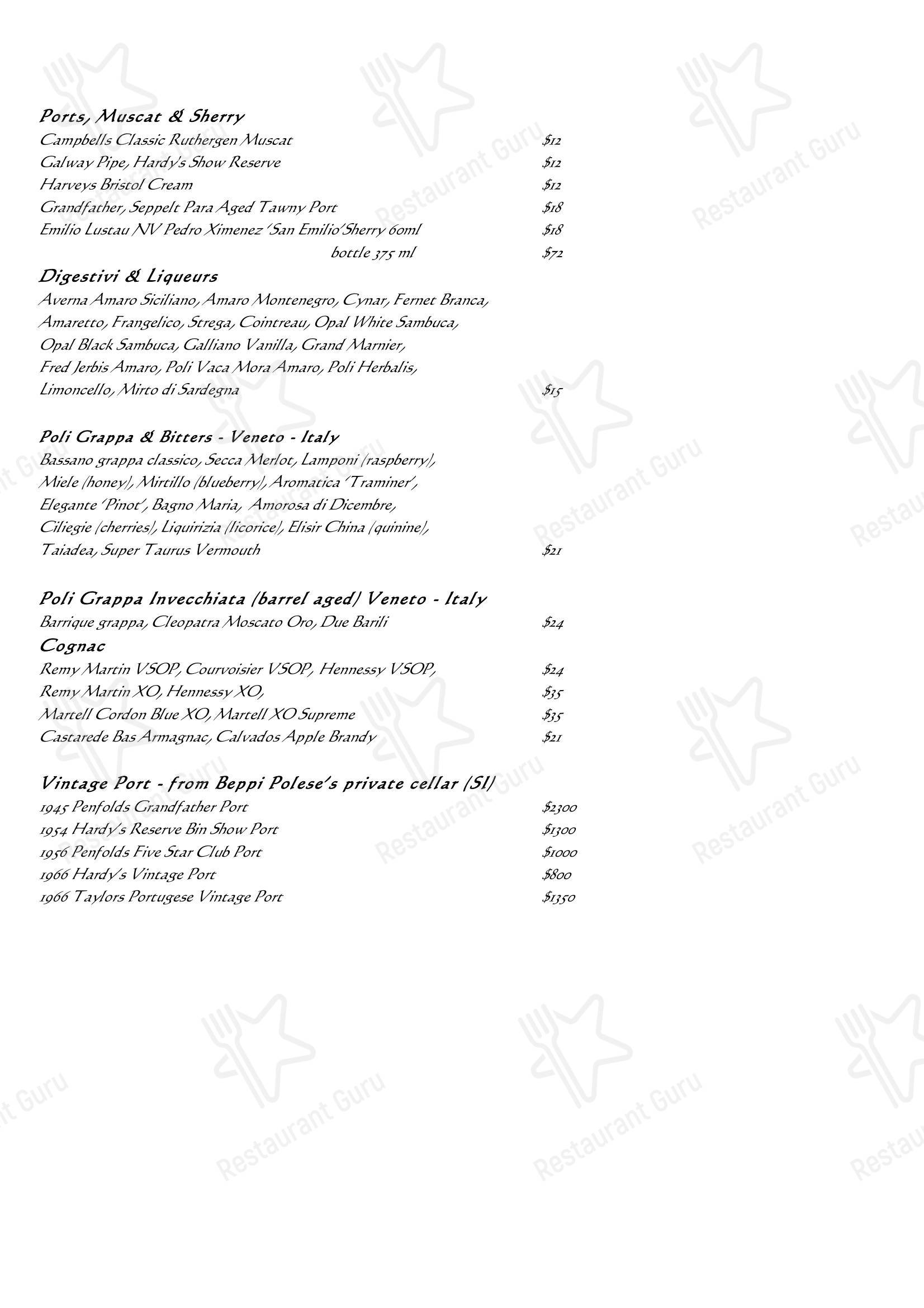 Меню ресторана Beppi's Italian - Lunch Menu