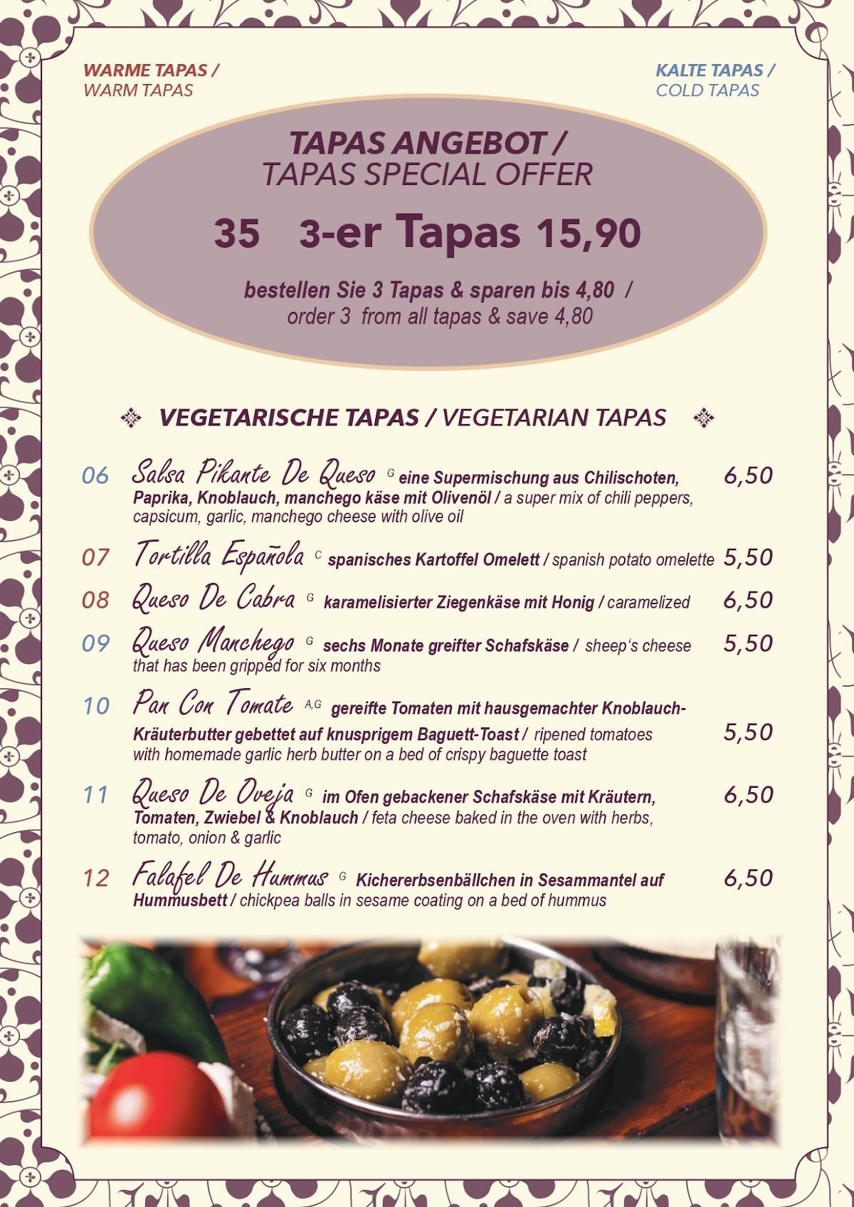Mundo Tapas - Alt Mariendorf меню