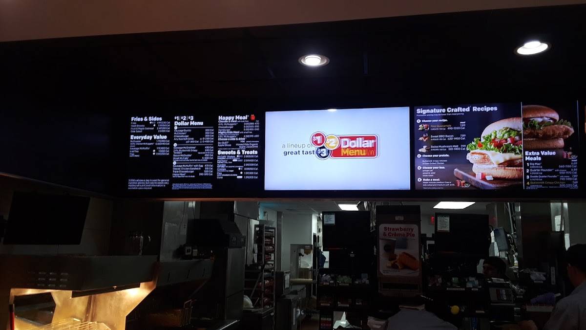 McDonald's меню