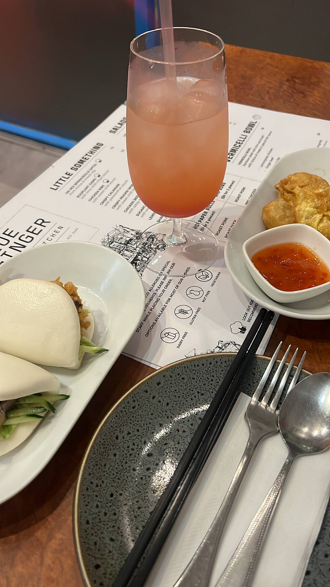 Blue Ginger Viet Kitchen And Bar меню