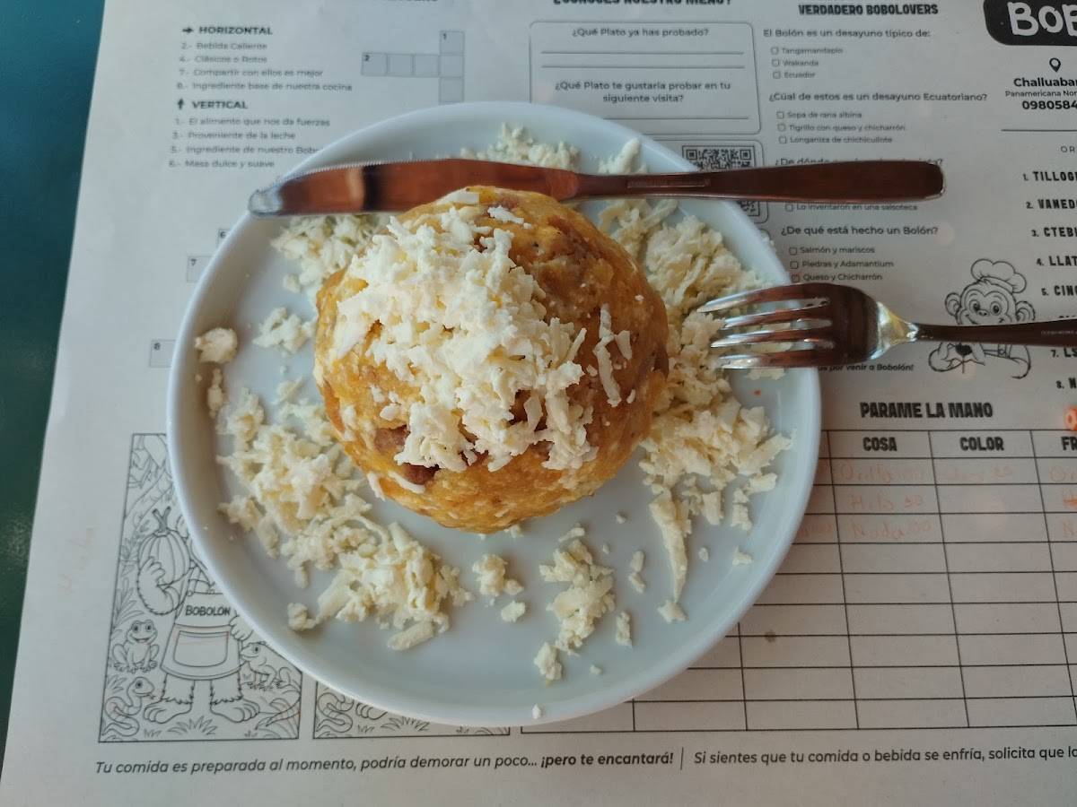 Bobolón меню