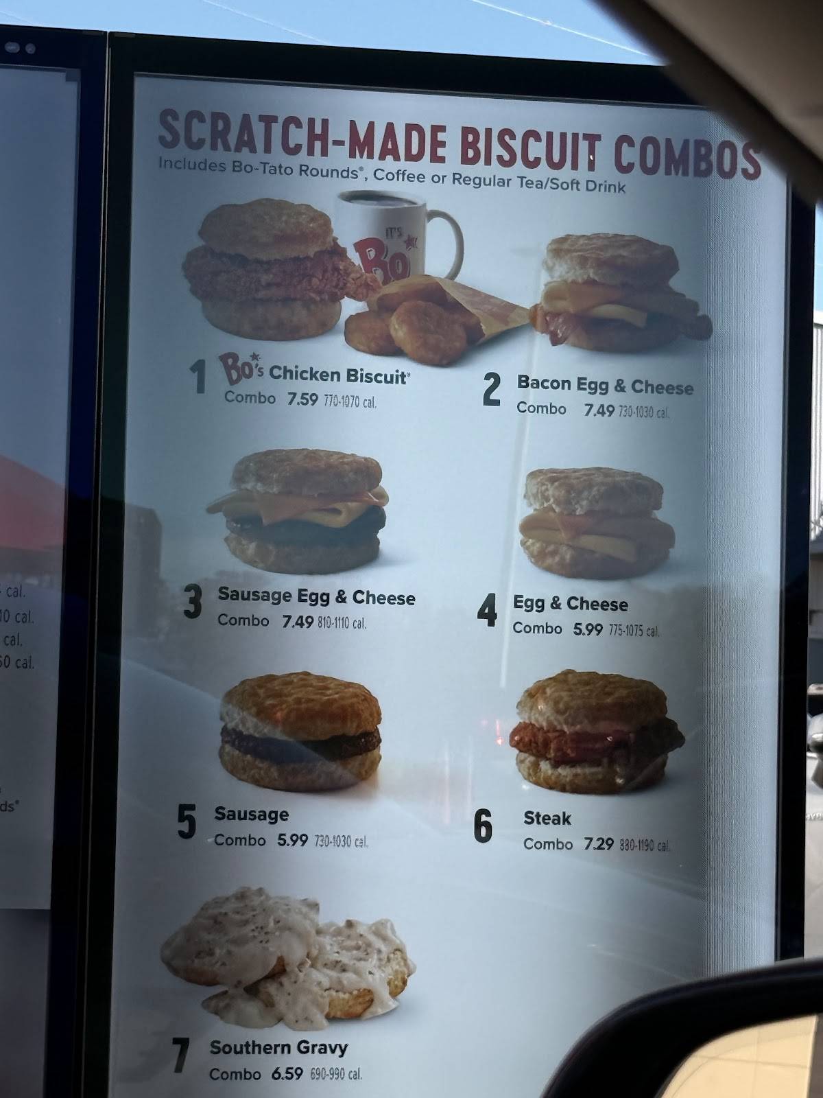 Bojangles меню