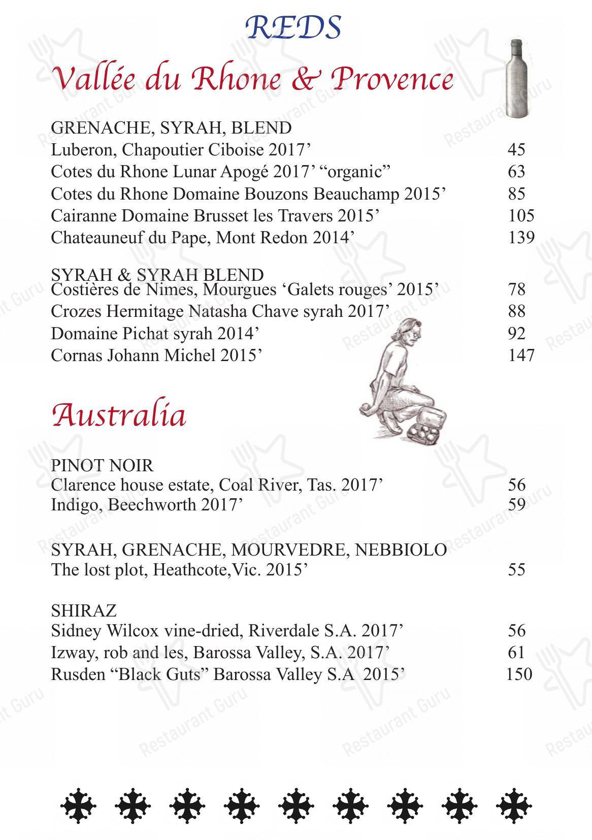 Меню паба и бара Bon Ap' Petit Bistro - Wedding Menu