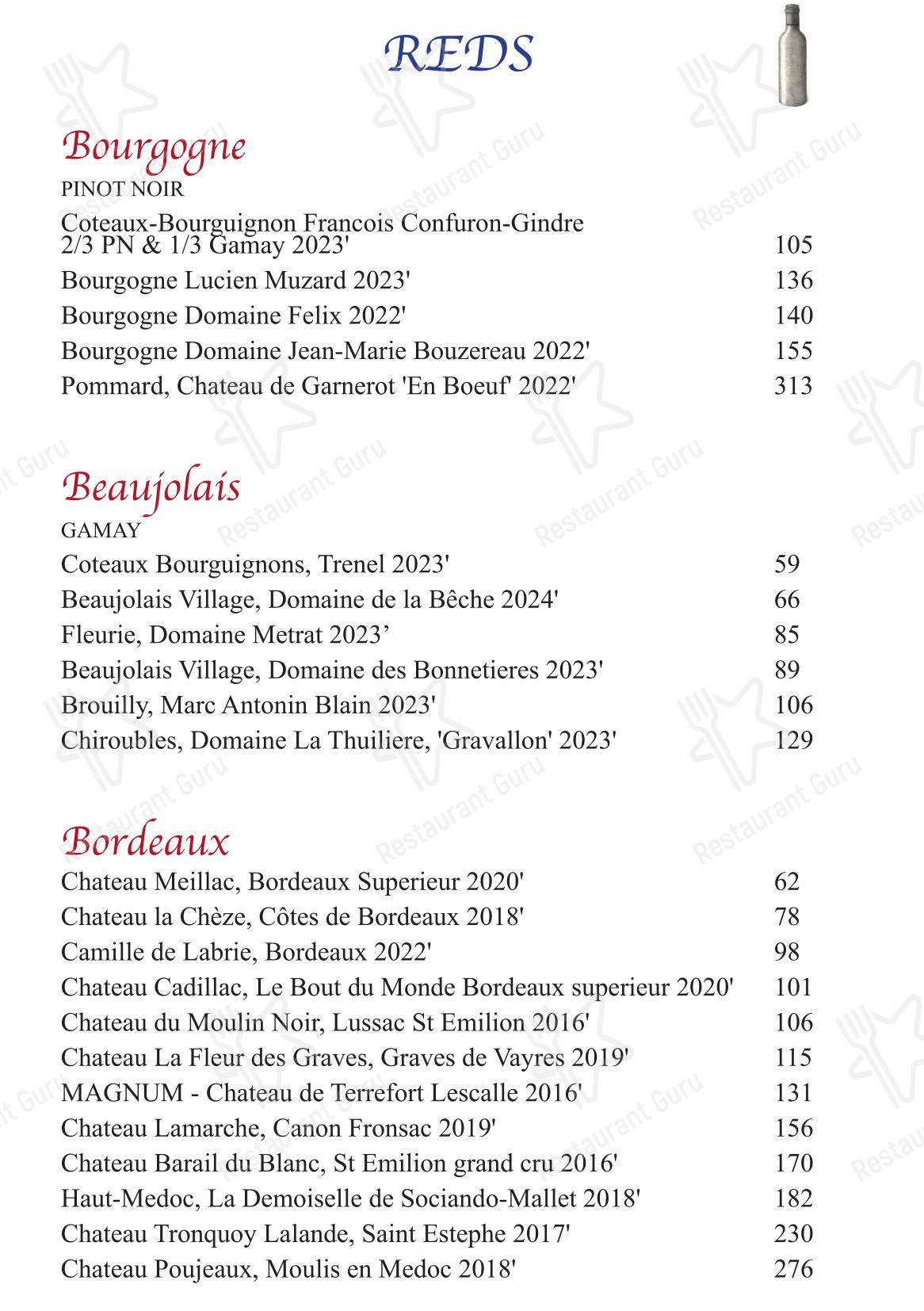 Bon Ap' Petit Bistro в Фицрое - Takeaway Menu