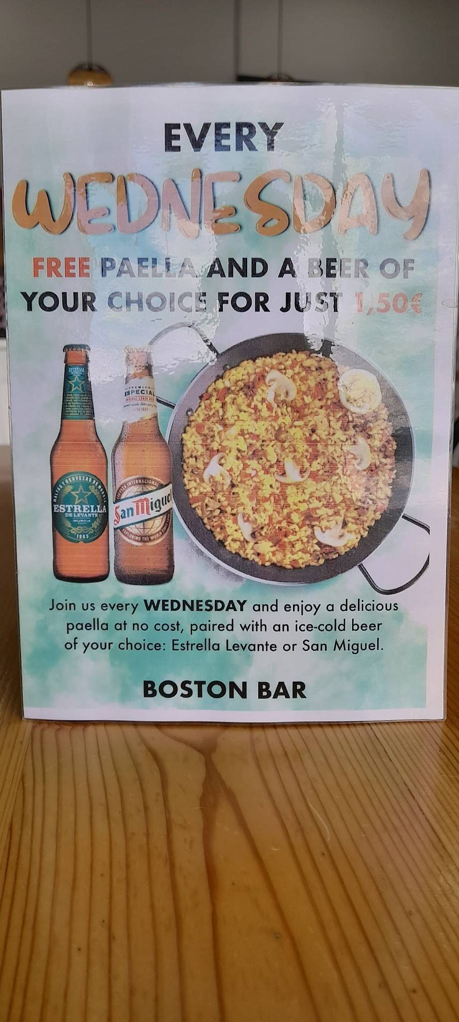 Boston Bar меню