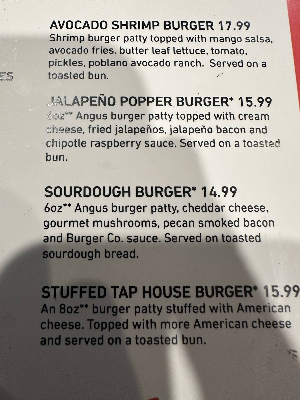 Boulder Tap House меню