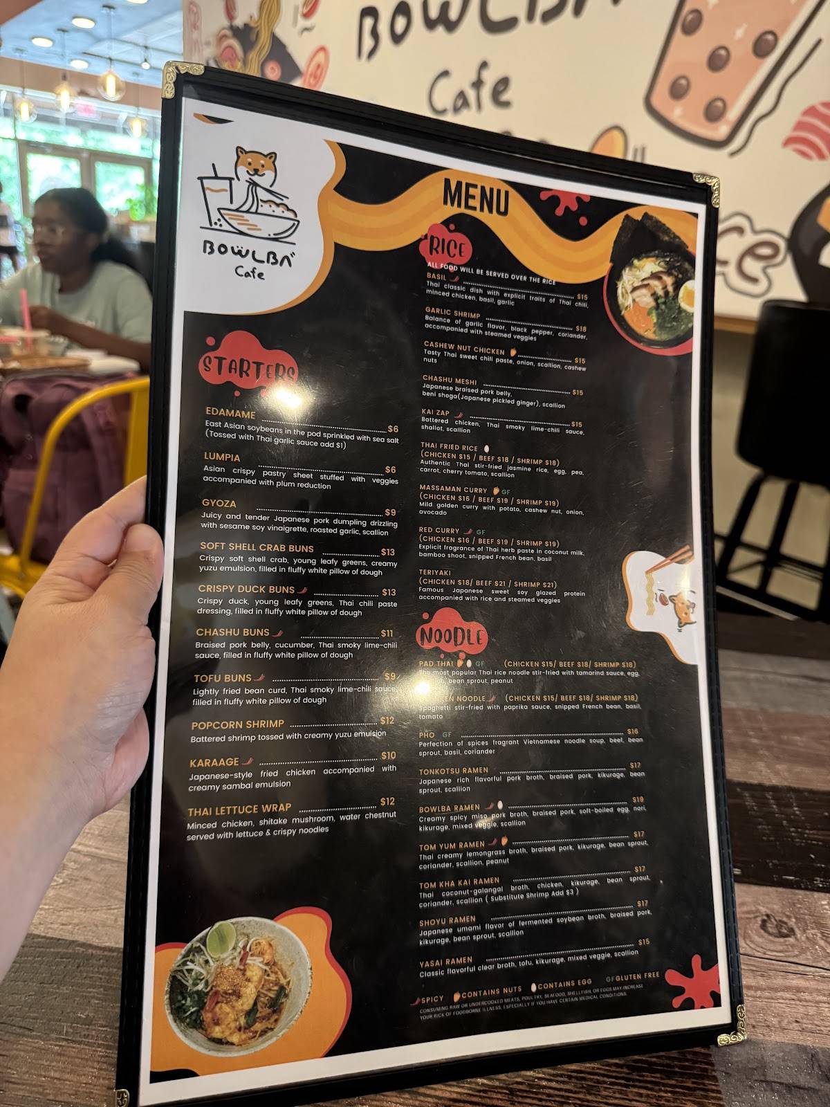 Bowlba Cafe меню
