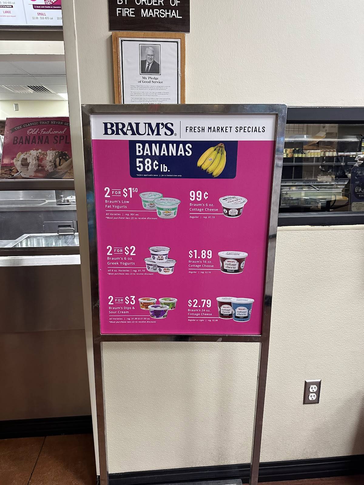 Braum's Ice Cream & Dairy Store меню