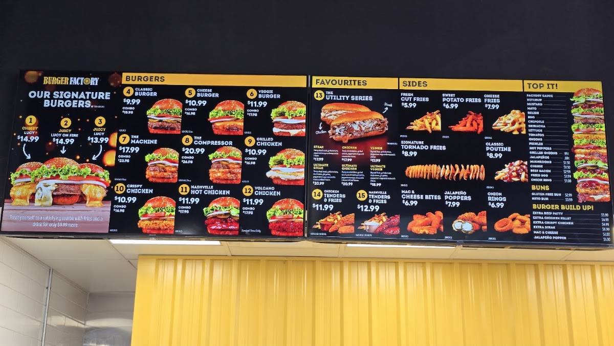 Burger Factory меню