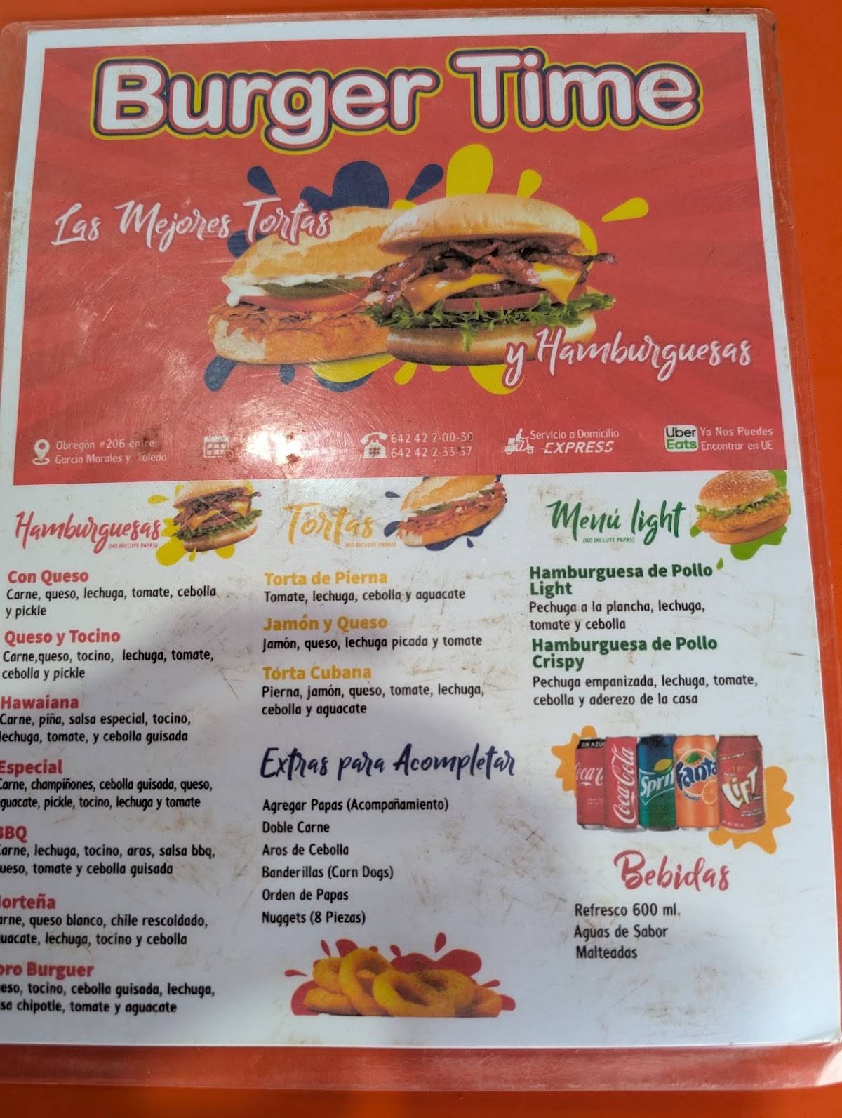 Burger Time меню
