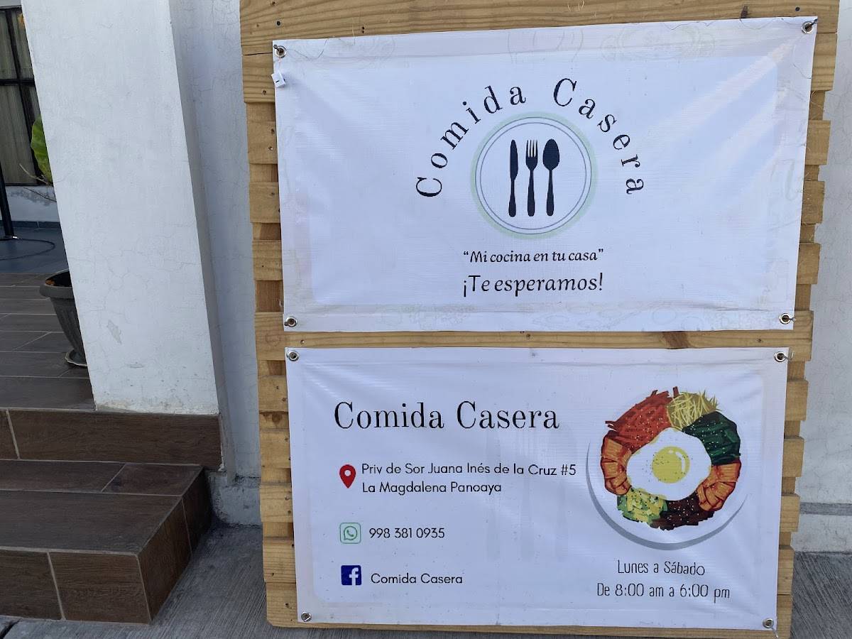 COMIDA CASERA меню