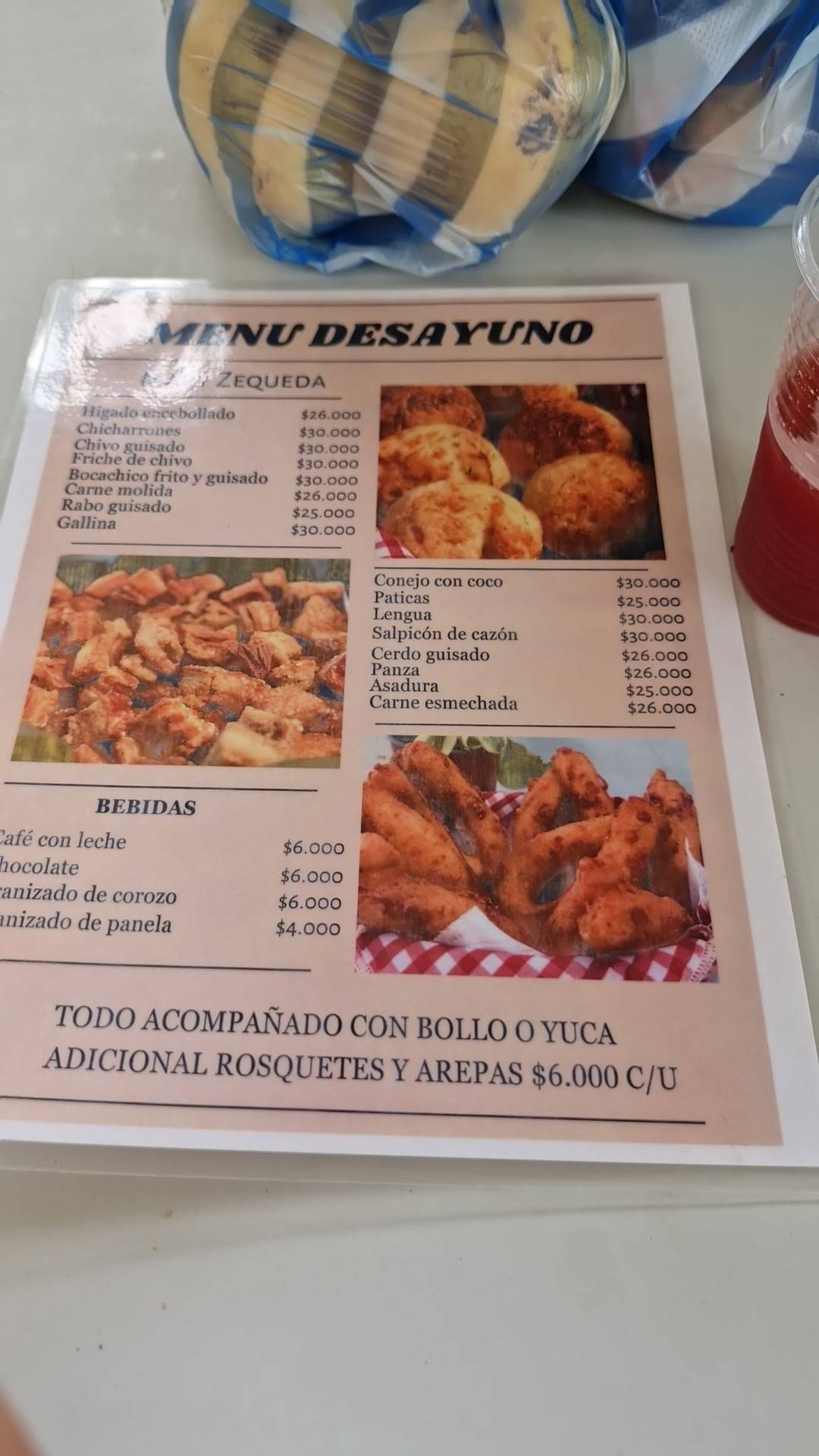 COMIDAS RÁPIDAS TAZMANIA меню