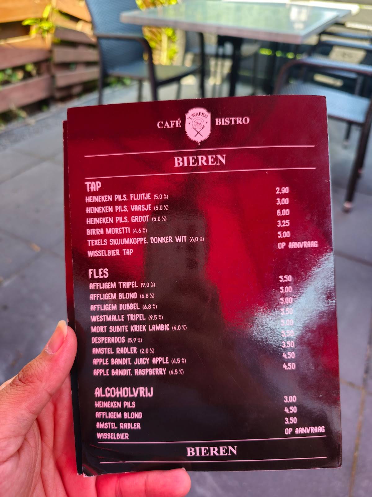 Café - Bistro 't Wapen меню