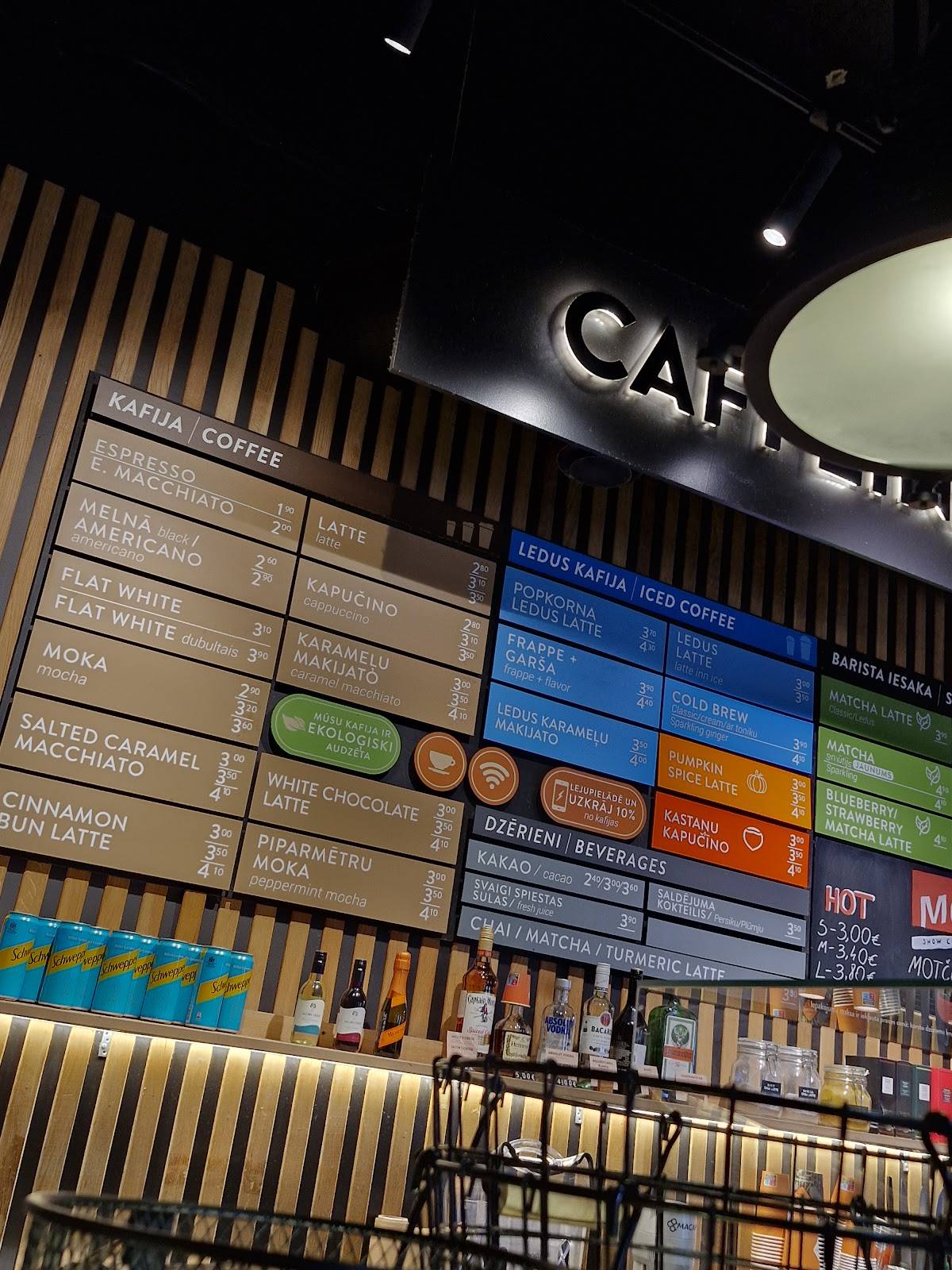 Caffeine LV меню