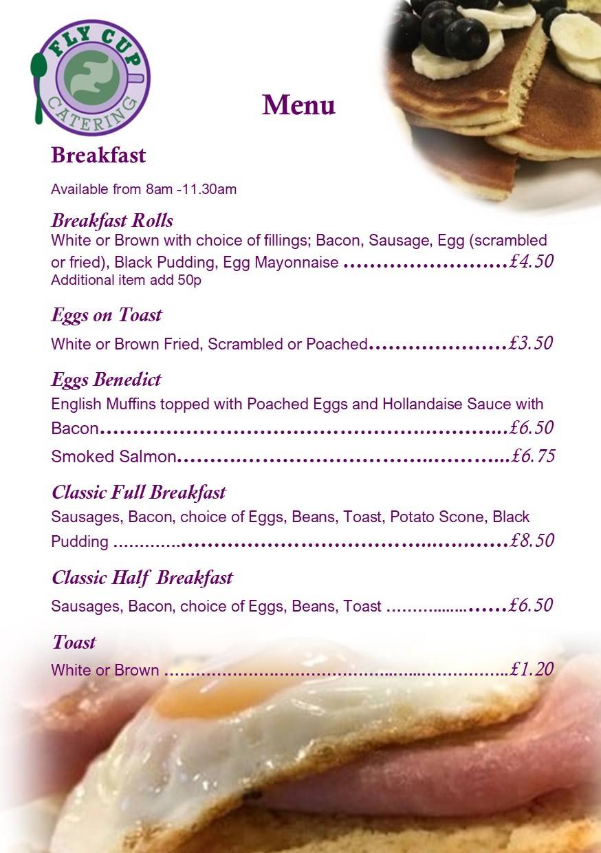 Fly Cup Catering, Inverurie меню