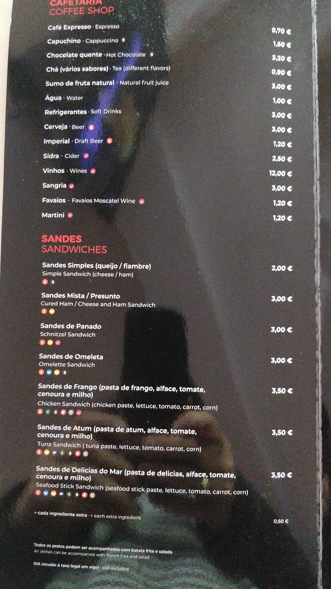 Café Jasmim меню