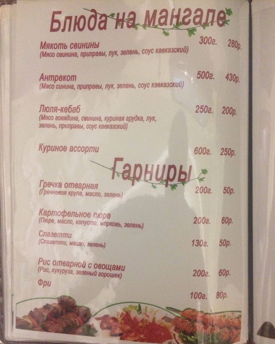 Пандок меню