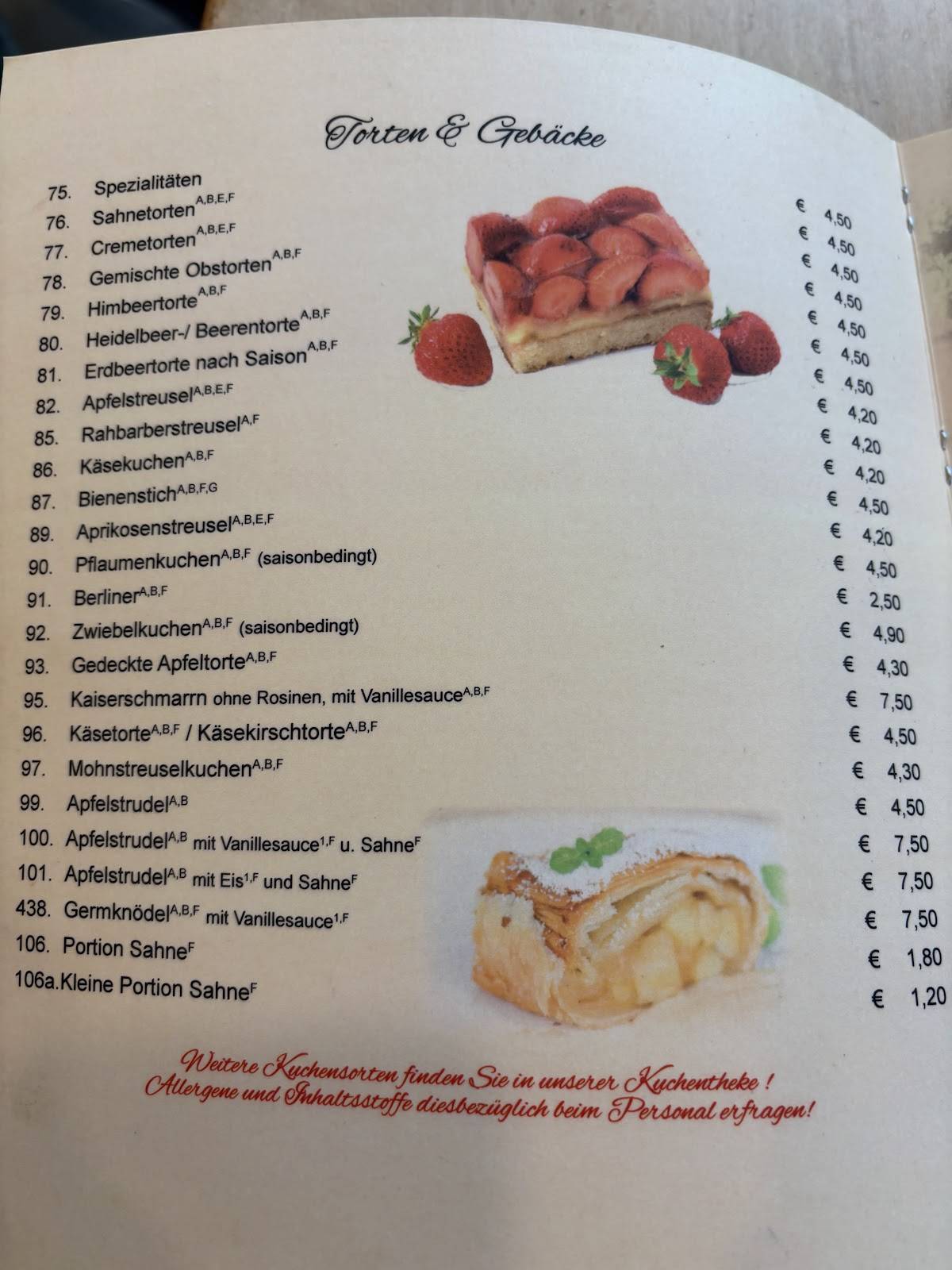 Café am Rathaus меню