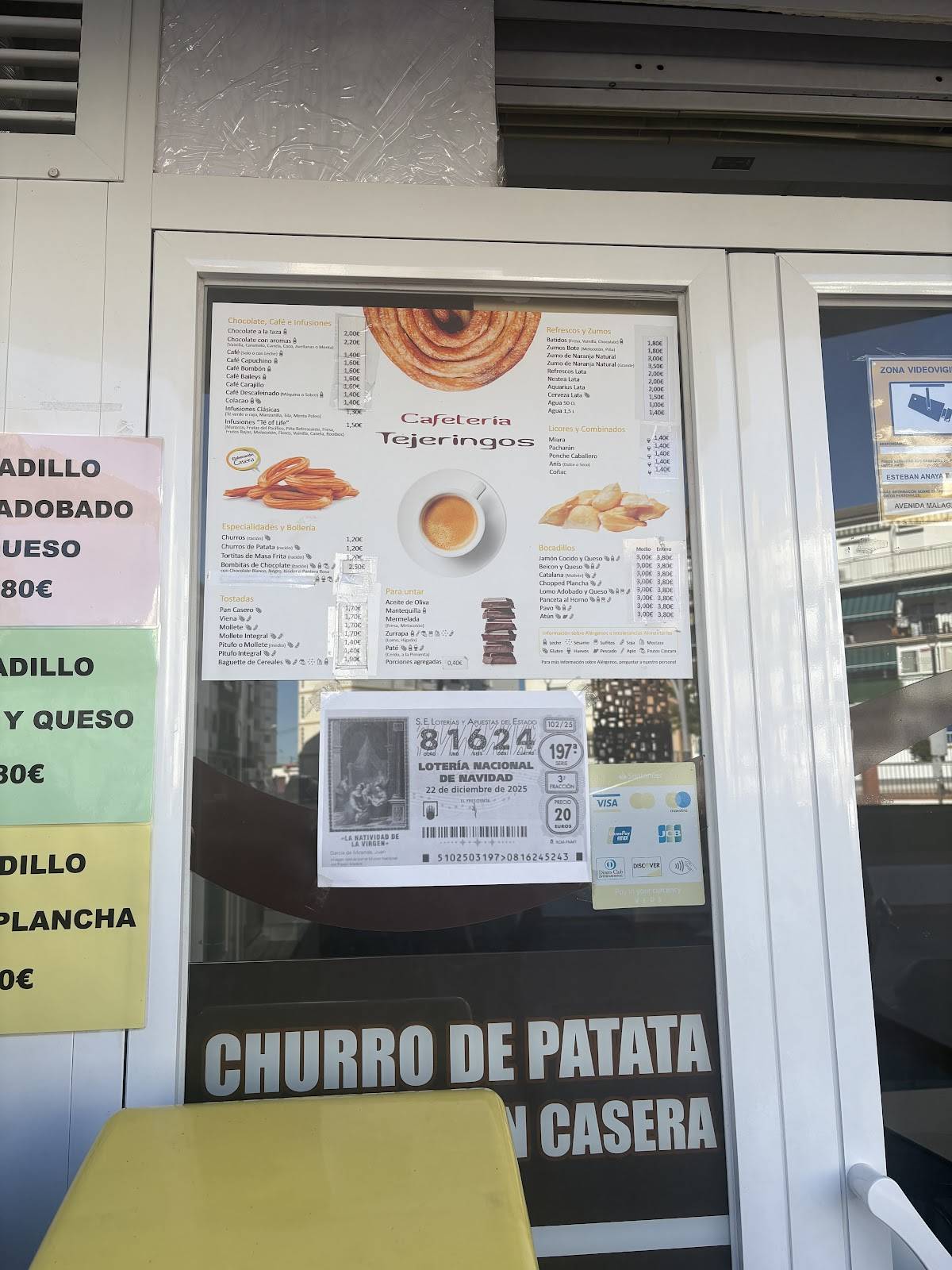 Cafetería Tejeringos меню