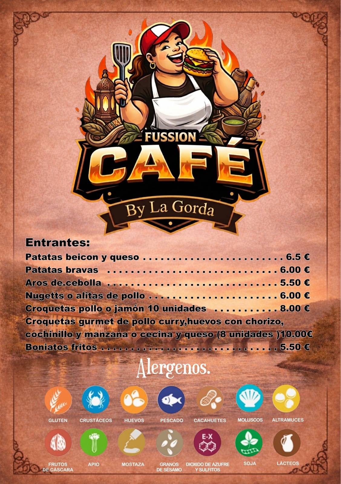 Fussion cafe by la gorda меню