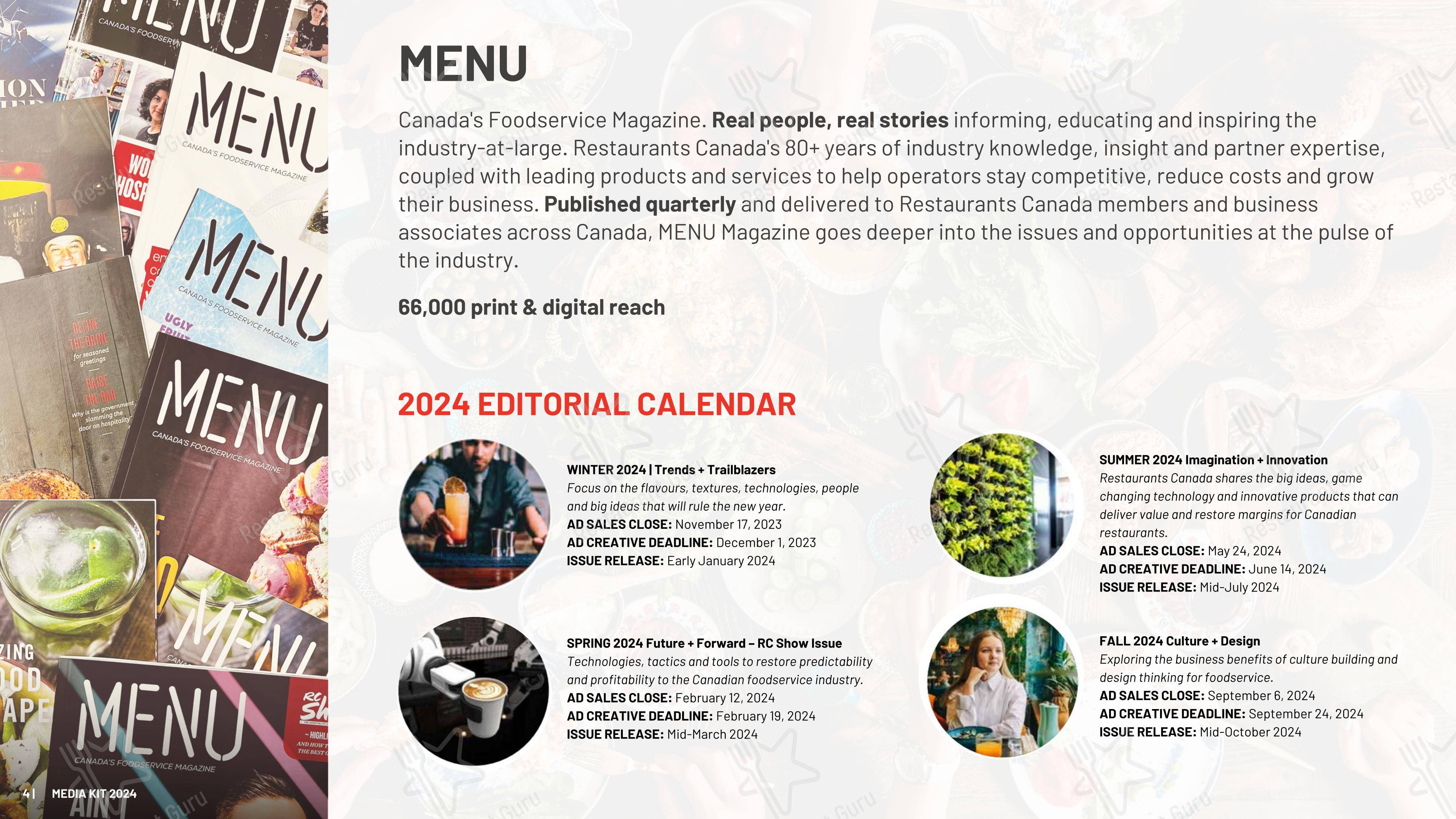 Canadian Restaurant в Канейдиане - Меню