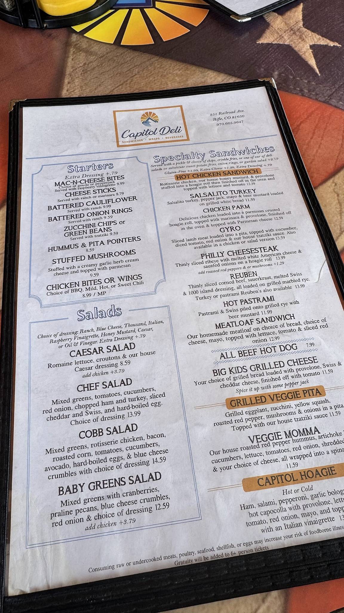 Capitol Deli меню