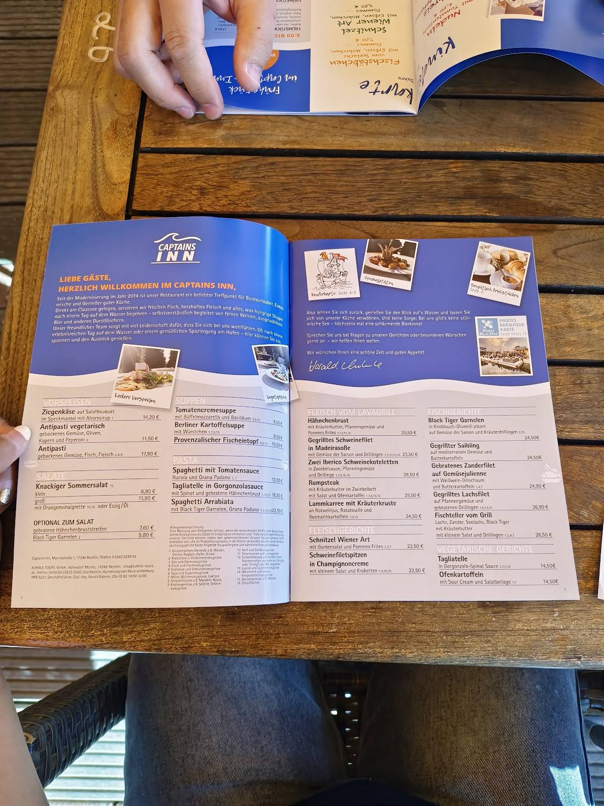 Captain's Inn меню