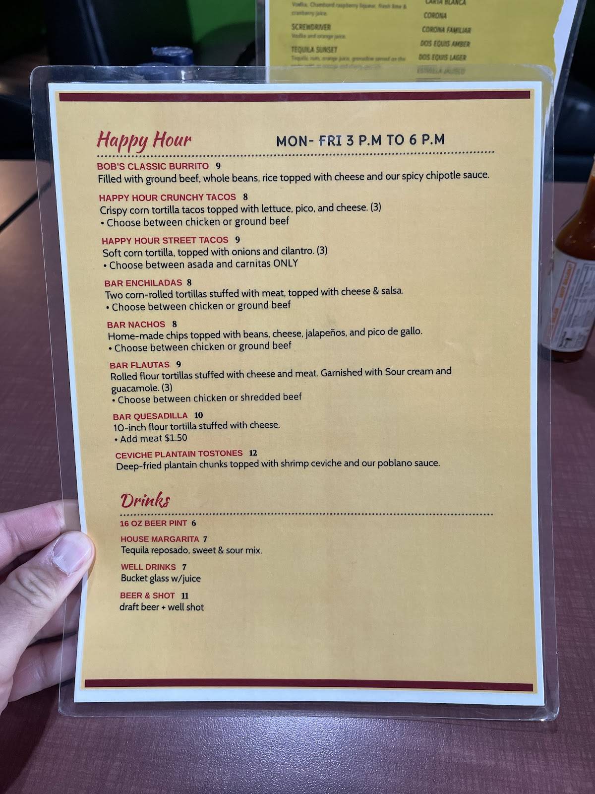 Casa Durango family Mexican Restaurant меню