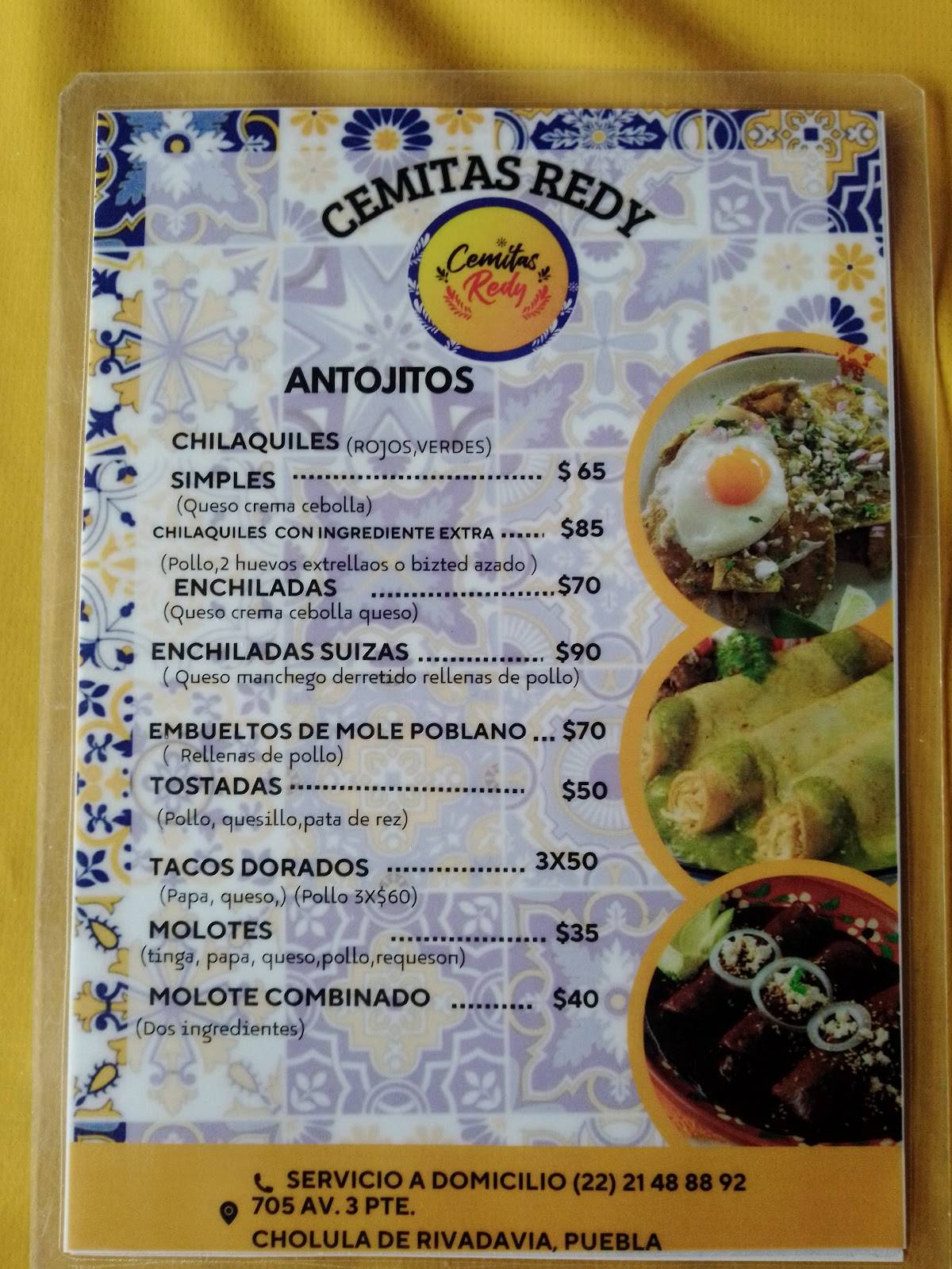 Cemitas Redy меню