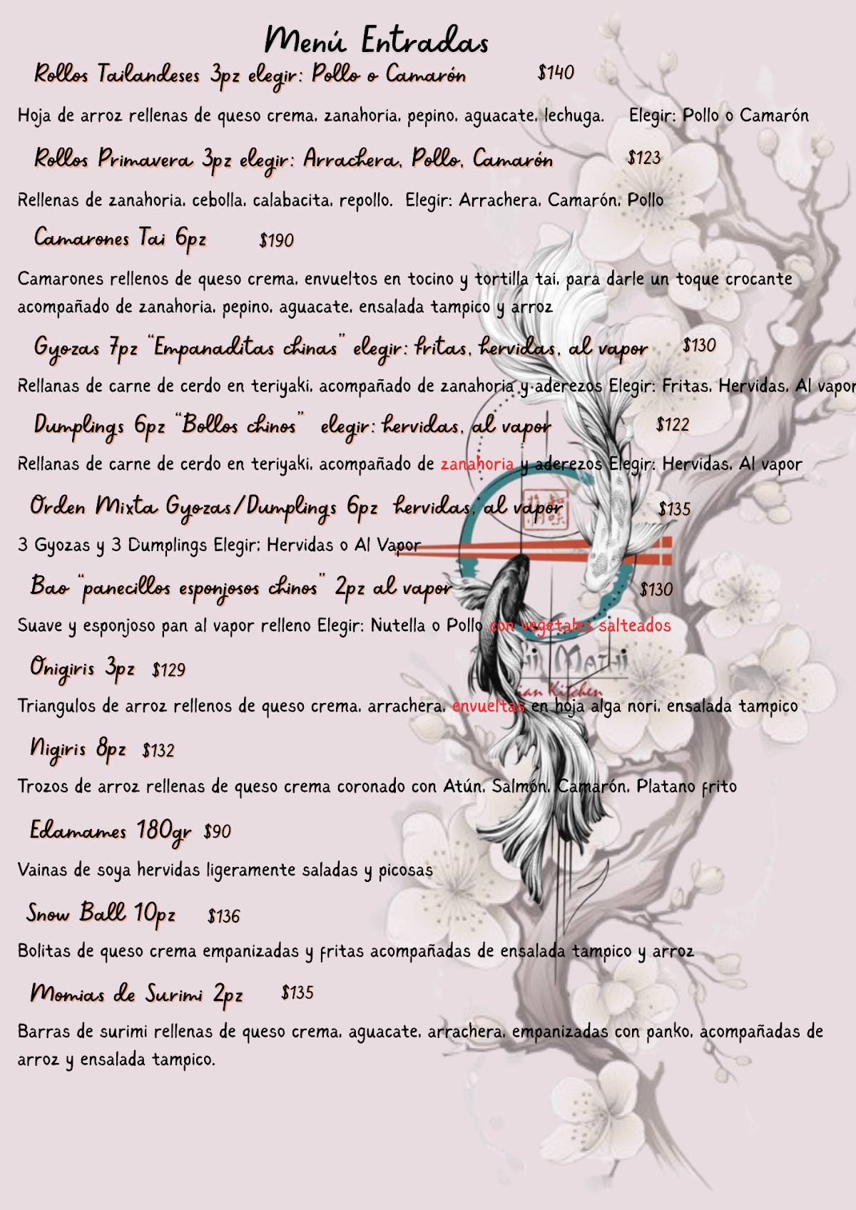 SushiMathi AsianKitchen меню