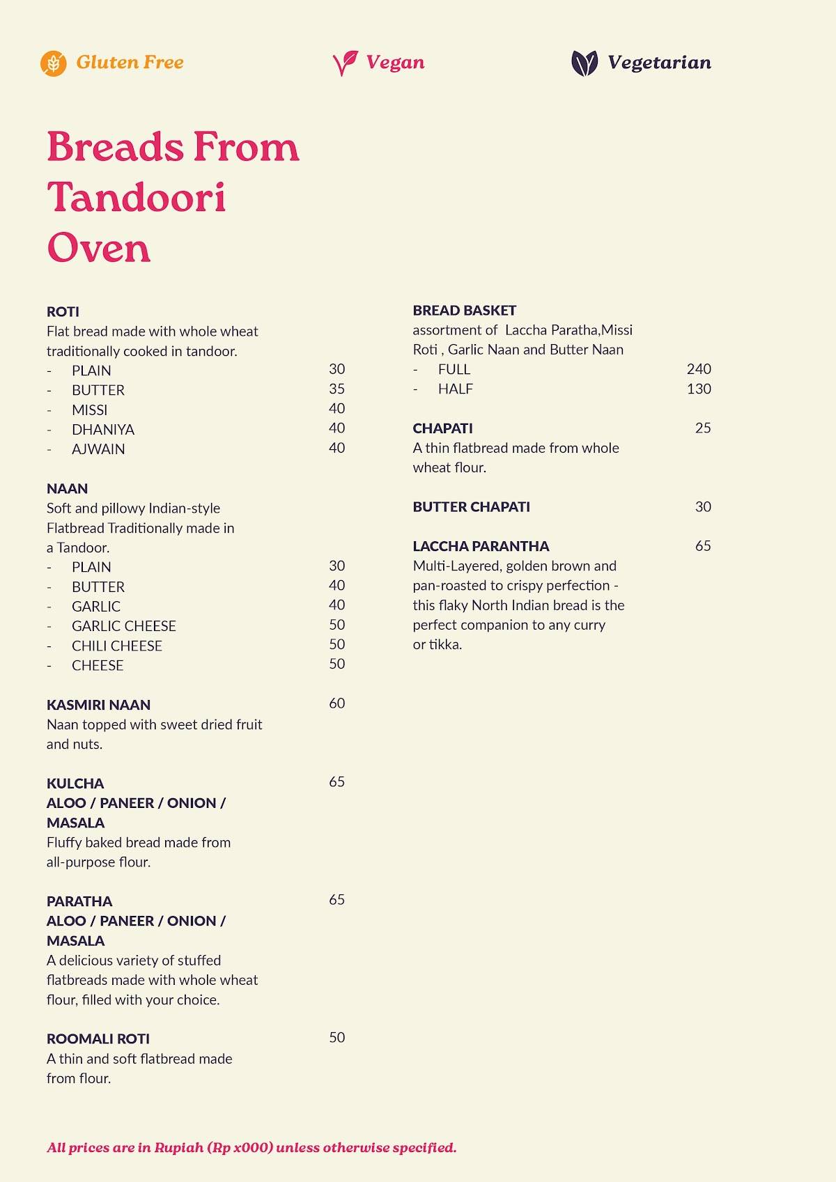 Chaskaa Modern Indian Cuisine & Bar меню