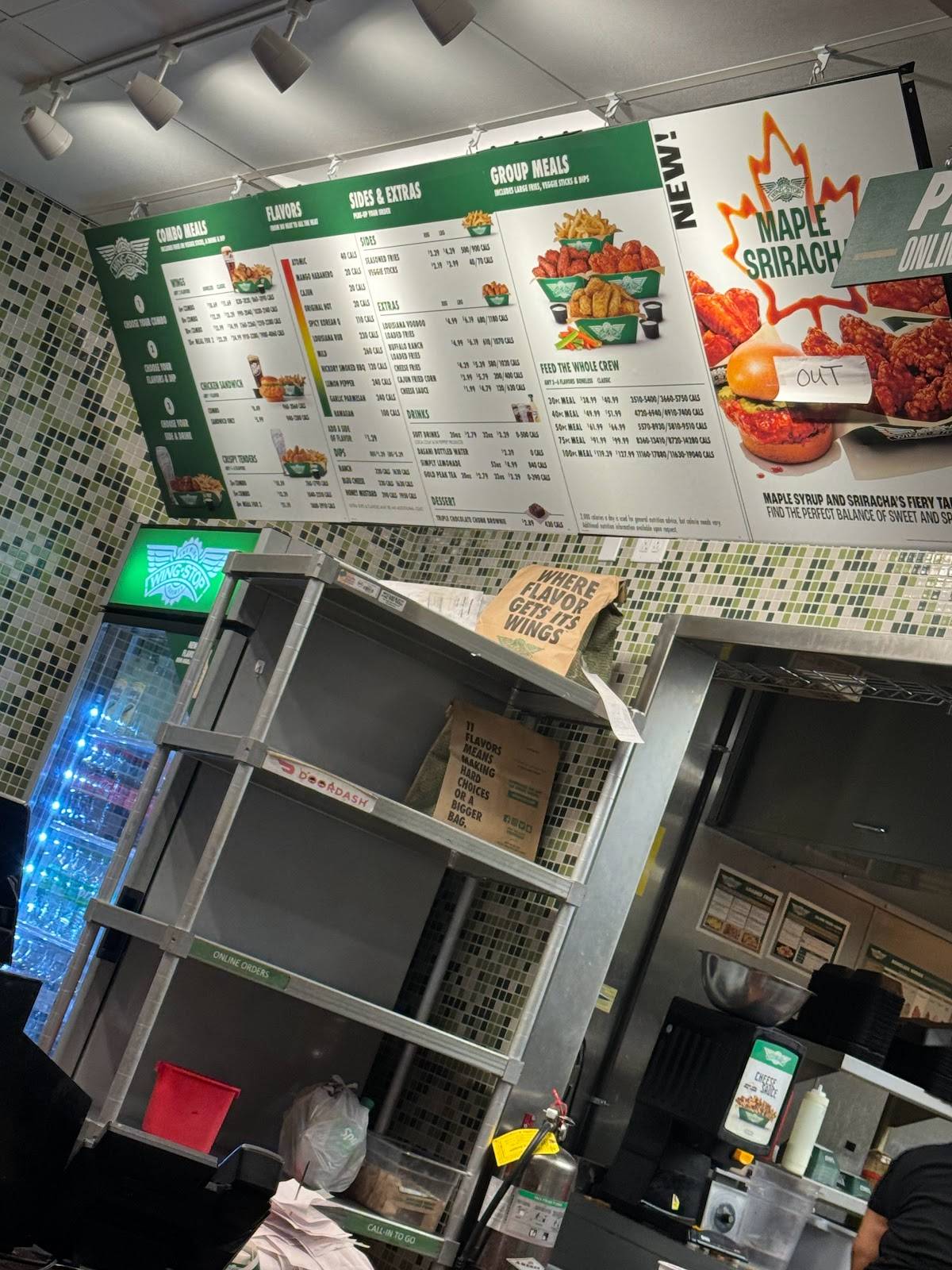 Wingstop меню