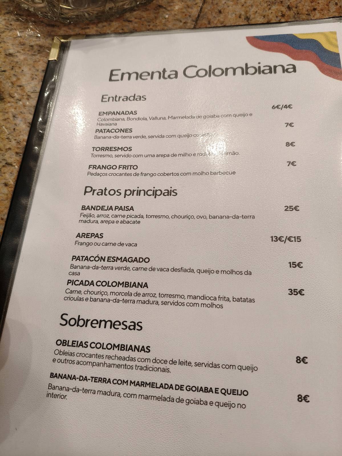 Che Parce меню