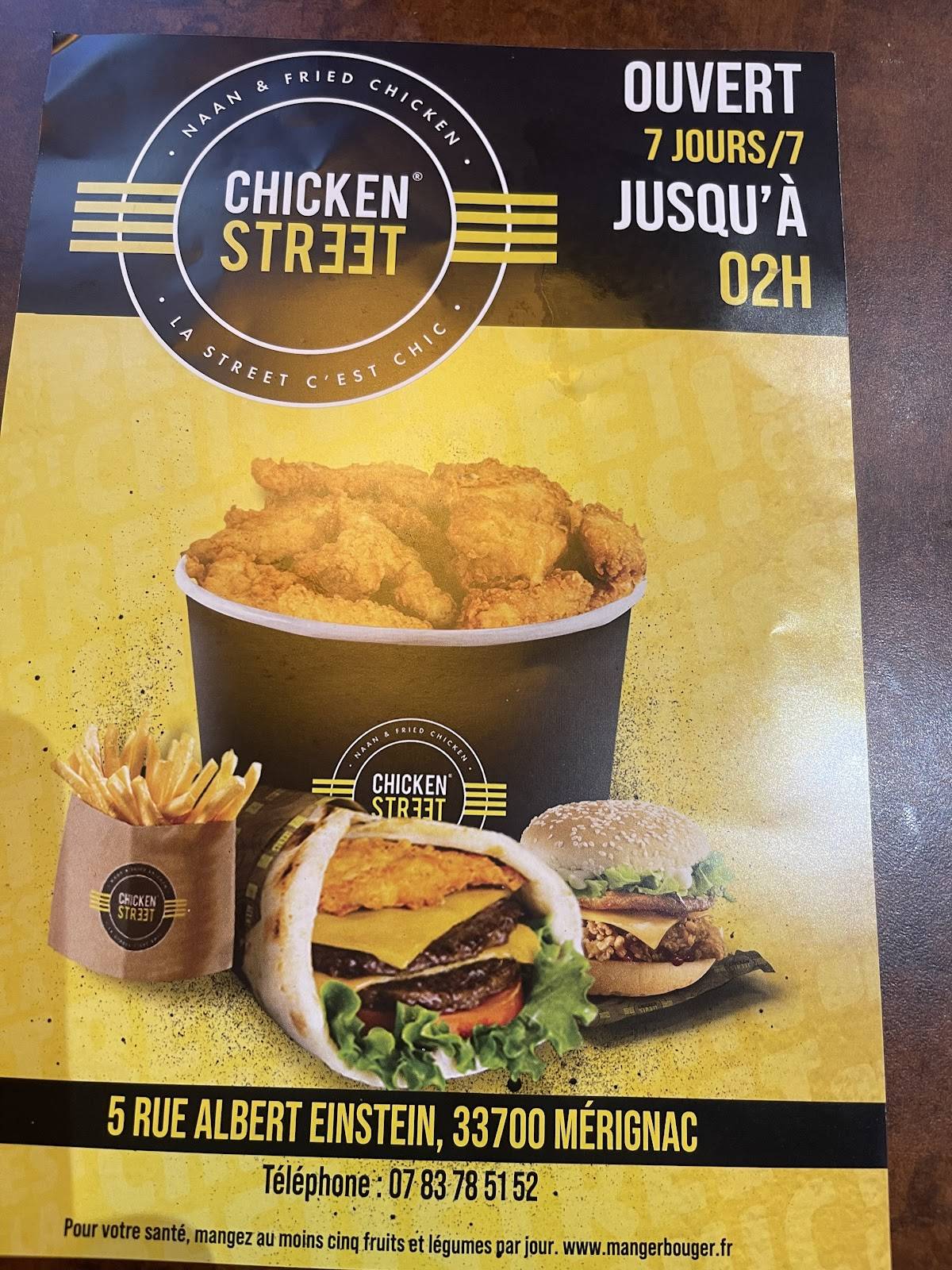 Chicken Street Mérignac Naan & Fried Chicken меню